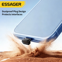 ESSAGER ES-OTG42 Connecteur de port de charge rapide USB-C mâle pour téléphone portable, connecteur anti-poussière USB Type-C pour téléphone portable et ordinateur portable