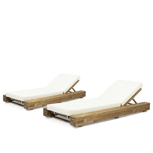Meubles d'extérieur en bois de teck villa piscine plage teck chaise longue <span class=keywords><strong>avec</strong></span> coussin chaise longue en bois massif - Product Image 6