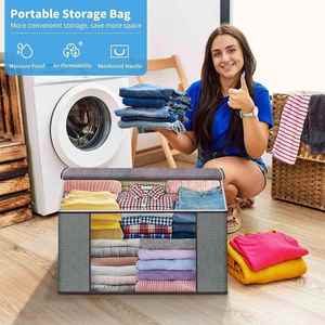 Classic Foldable Eco-Friendly Durable <b>Vacuum</b> Compression Storage <b>Bag</b> with Window for Quilt Clothes Bedding Wardrobe Use - Product Image 3