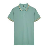 Polo à manches courtes pour homme avec bordure rayée, logo personnalisé, plusieurs tissus, OEM ODM, échantillon rapide, expédition en gros, vente en gros