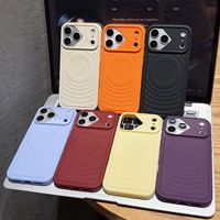 Funda de Teléfono con Textura Ondulada de TPU en Color Personalizado, con Lente de Cámara Tipo V para iPhone 18 17 16 15 14 13 12 11, Cubierta Trasera Suave y Colorida