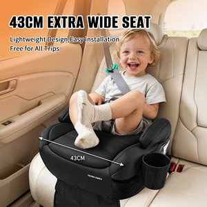 Asiento Elevador de Seguridad para Niños <span class=keywords><strong>I</strong></span>-<span class=keywords><strong>Size</strong></span> <span class=keywords><strong>ECE</strong></span> <span class=keywords><strong>R129</strong></span> con ISOFIX, Cojín Elevador para Niños de 125-150 cm con Portavasos y Respaldo - Product Image 5