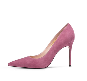 Zapatos de Tacón de Aguja con Punta en Pico, Color Rosa Polvoriento, Elegantes y Personalizados por el Fabricante, para Oficina y Bodas - Product Image 1