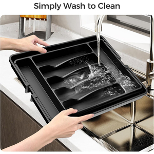 Organizador de Utensilios de <span class=keywords><strong>Cocina</strong></span> Expandible, Bandeja Ajustable para <span class=keywords><strong>Cubiertos</strong></span> y Vajilla - Product Image 6