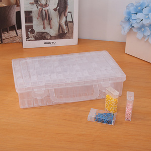 29668 64 Grids Plastic Clear Empty Diamond Painting <strong>Storage</strong> Box Beads <strong>Seeds</strong> Jewelry Organizer DIY Art Craft <strong>Storage</strong> with Handle - Product Image 5