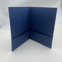 Carpeta de Presentación de Papel Azul Marino Ecológica al por Mayor, Carpeta de Portafolio para Oficina de Abogados con Estampado en Caliente Plateado