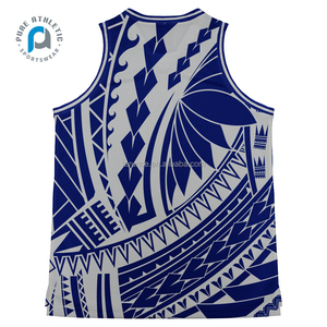 Saf Samoa özel toptan polinezya kabile dövme örgü erkek atletik spor t-shirt basketbol forması gömlek atlet - Product Image 4