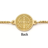 Bracelets religieux chrétiens catholiques en acier inoxydable Benitosan Benitos pour femmes, bijoux fins et élégants