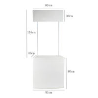Comptoir promotionnel pliable en PP pour événements, présentoir publicitaire portable pour dégustations, vente en gros usine