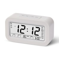 Réveil de bureau moderne à affichage numérique avec thermomètre intégré pour enfants, fonction snooze innovante, mouvement à quartz pour la décoration de la maison et du bureau