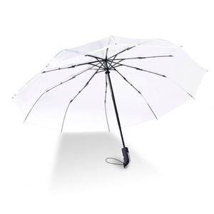LM-H Parapluie de voyage classique transparent 23 pouces 10 baleines, pliable en trois, entièrement automatique, double, surdimensionné, pour étudiants et couples - Product Image 1