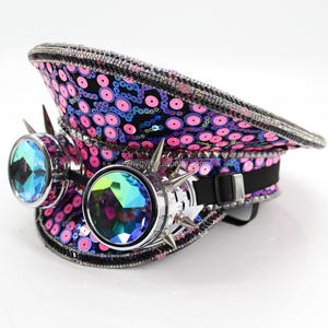 Vente chaude <span class=keywords><strong>Halloween</strong></span> Cap <span class=keywords><strong>pour</strong></span> Occasions Festives <span class=keywords><strong>Musique</strong></span> <span class=keywords><strong>Horreur</strong></span> Nuit Rio Carnaval Vénitien Sequin Fantaisie Burning Man Party Hat - Product Image 2