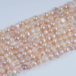 Perles de culture d'eau douce naturelles Zhuji 5-6 mm, rose, à deux faces, avec trou latéral, forme baroque, accessoire, vente en gros - Product Image 4