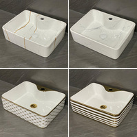 Vasque rectangulaire en céramique à poser CUPC pour salle de bain, lavabo OEM pour hôtel et usage commercial