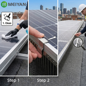 Solarpanel-Vogelabwehrspikes aus rostfreiem Edelstahl, umweltfreundlich, verstellbarer Schutz für kommerzielle Solaranlagen - Product Image 5