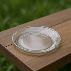 Set di sottobicchieri rotondi in vetro trasparente per uso domestico, riutilizzabili, stile moderno - Product Image 3