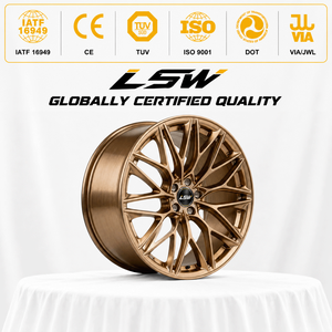 Jantes en alliage forgées multi-rayons Y, finition bronze brossé haute performance LS8017, compatibles avec Audi A5, BMW Série 3, Tesla Model Y - Product Image 3