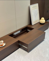 Console TV en bois moderne et personnalisable avec rangement, durable pour hôtel, appartement et salon