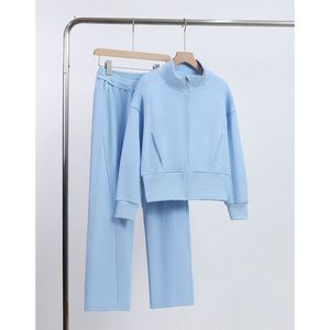 Nuova Tuta Sportiva <span class=keywords><strong>Donna</strong></span> Autunno 2026 Completa, Set Due Pezzi Casual con Felpa Rosa di Alta Gamma Europea - Product Image 5