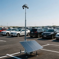 Remorque solaire CCTV tout-en-un 360 °   Caméra Pan-Tilt 4G LTE pour la surveillance des parkings et des chantiers de construction