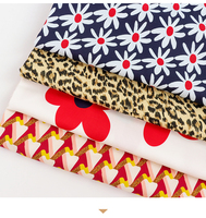 Couverture d'emmaillotage légère en mousseline écologique pour bébés filles, 2 couches de tissu popeline 120 GSM, coton biologique imprimé numérique motif floral