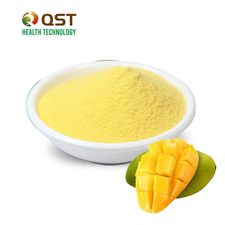 Poudre de jus de mangue sèche séchée par pulvérisation 100% naturelle, concentré instantané biologique