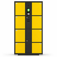 Casier intelligent en libre-service avec clavier et commande vocale, armoire en acier inoxydable pour le stockage quotidien d'objets personnels dans les espaces publics