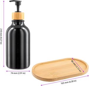 Flacon vide pour shampoing et lotion 100ml 120ml 250ml 500ml en plastique PET noir pour emballage cosmétique de shampoing et de lotion pour le corps - Product Image 2