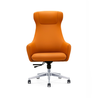 Chaise de bureau ergonomique en cuir de haute qualité, prix d'usine bas, dossier haut, 5 couleurs disponibles, coussin de nuque
