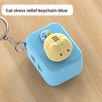 Porte-clés sonore en forme de mini chat de dessin animé avec musique pour soulager le stress - Cadeau amusant pour enfants et adultes