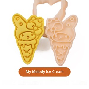 Moldes Prácticos para Hornear Galletas con Forma de Cono de Helado con Estampado de Dibujos Animados, Ideales para <span class=keywords><strong>Fiestas</strong></span> Temáticas y Reuniones Informales - Product Image 1