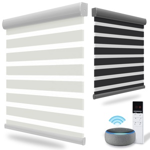 Tende a Rullo Zebra Elettriche Intelligenti Motorizzate <span class=keywords><strong>per</strong></span> Finestre, Compatibili con Alexa - Product Image 1
