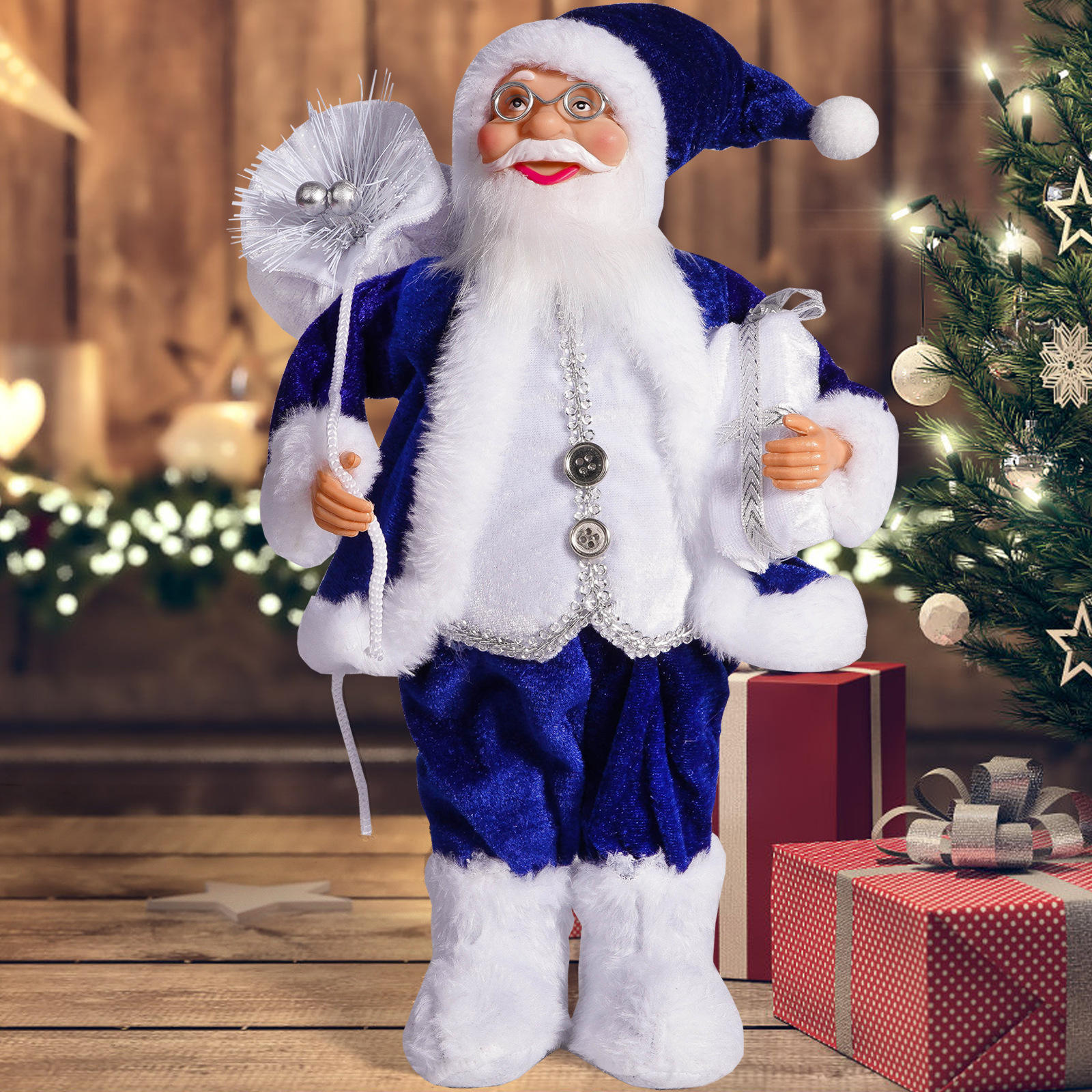 Blue santa claus