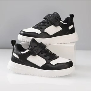 Zapatillas Casuales de Primavera, Verano y Otoño para Hombre y Mujer, Estudiantes, Negras, Material PU, Malla Transpirable, Cierre con Cordones, Suela de Goma Antideslizante - Product Image 2