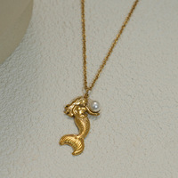 Ensemble de colliers tendance 2026 avec breloques animales en perles vintage pour femme, en acier inoxydable plaqué or, chaîne maille forçat, collier ras du cou, mode quotidienne