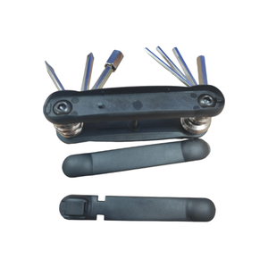 Kit attrezzi per la riparazione di biciclette multifunzione 9-in-1 cacciavite a chiave esagonale e leve per pneumatici in plastica smontano accessori per <span class=keywords><strong>bici</strong></span> - Product Image 6