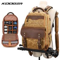 Sac à dos vintage en toile cirée imperméable à l'eau pour caméra numérique pour la photographie sac à dos pour ordinateur portable avec port USB