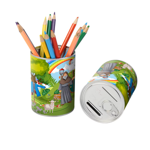 Hucha cilíndrica <span class=keywords><strong>con</strong></span> logotipo personalizado y portalápices, tubo <span class=keywords><strong>de</strong></span> papel, productos innovadores para niños - Product Image 1