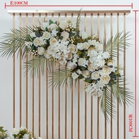 Mur végétal artificiel, Mur de roses artificielles pour mariage, Rangée de fleurs artificielles, Décoration de vitrine de centre commercial, Mur végétal vert, Rangée d'hortensias