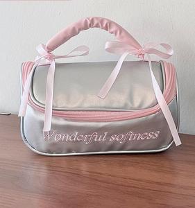 <b>Large</b> Capacity Portable <b>Bow</b> Travel Toiletry Skincare Products Organizer Hand Carry Gift Bag New Makeup Bag for Women - Product Image 6