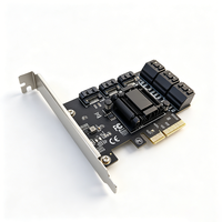 Tarjeta de Expansión PCIe 3.0 x2 a 9 SATA3, Controlador ASMedia PCIe STA de 6Gb/s, Sin RAID, para Escritorio, Compatible con Hot Swap