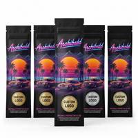 Emballage personnalisé pour cigares, étanche à l'humidité, pochette en mylar avec fermeture éclair CR, enveloppes pour cigares, emballage en forme de cône