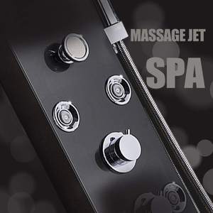 طقم صنبور دش لتدليك المطر بستة أوضاع مثبت على الحائط ، لوح دش حمام متعدد الوظائف بشلال مياه بإضاءة ليد - Product Image 4