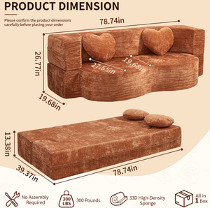 Sofá Cama Moderno Curvo de Dos Plazas, Tapizado en Tela Comprimida al Vacío, para Sala de Estar - Product Image 6