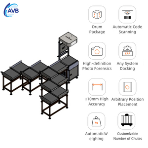 Akıllı Sıralama Cihazı Parsel Sıralama Sistemi Küçük Parsel Sıralama Makinesi Üretim Tesisi 0.02-30kg Paketler için Konveyör - Product Image 1