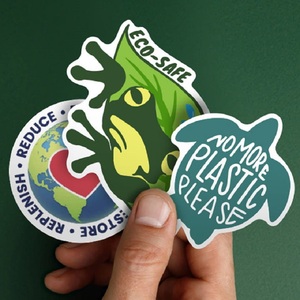 Pegatina de cáscara de huevo personalizada, Impresión de logotipo, hoja individual, <span class=keywords><strong>vinilo</strong></span> de PVC, pegatinas troqueladas impermeables - Product Image 5