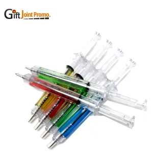 Wholesale Customized LOGO Syringe Ballpoint Pen Plastic Injection Liquid Promotional Pen