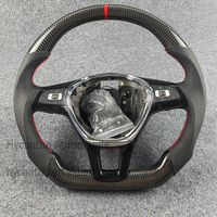 Volant en Fibre de Carbone et Cuir Perforé Meilleure Vente Mondiale pour VW Passat Tiguan Polo Lamando Golf Sagitar