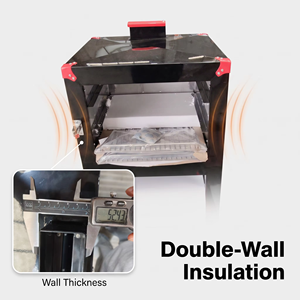 Barbecue fumoir commercial en acier inoxydable avec trois compartiments indépendants pour utilisation en extérieur - Product Image 2