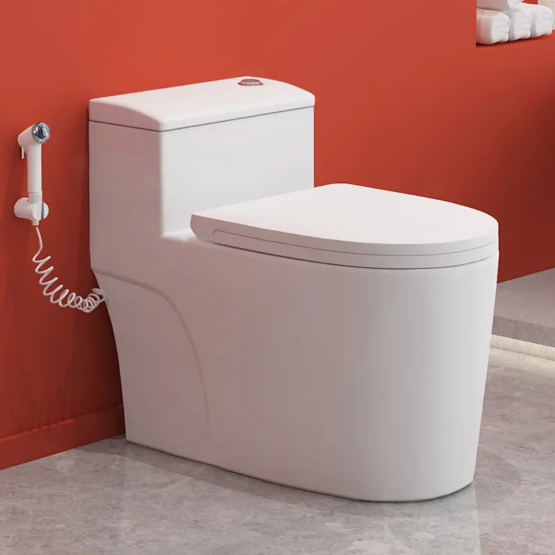 Sıhhi tesisat banyo zemin ev için geleneksel seramik ucuz iki parçalı tuvalet monte